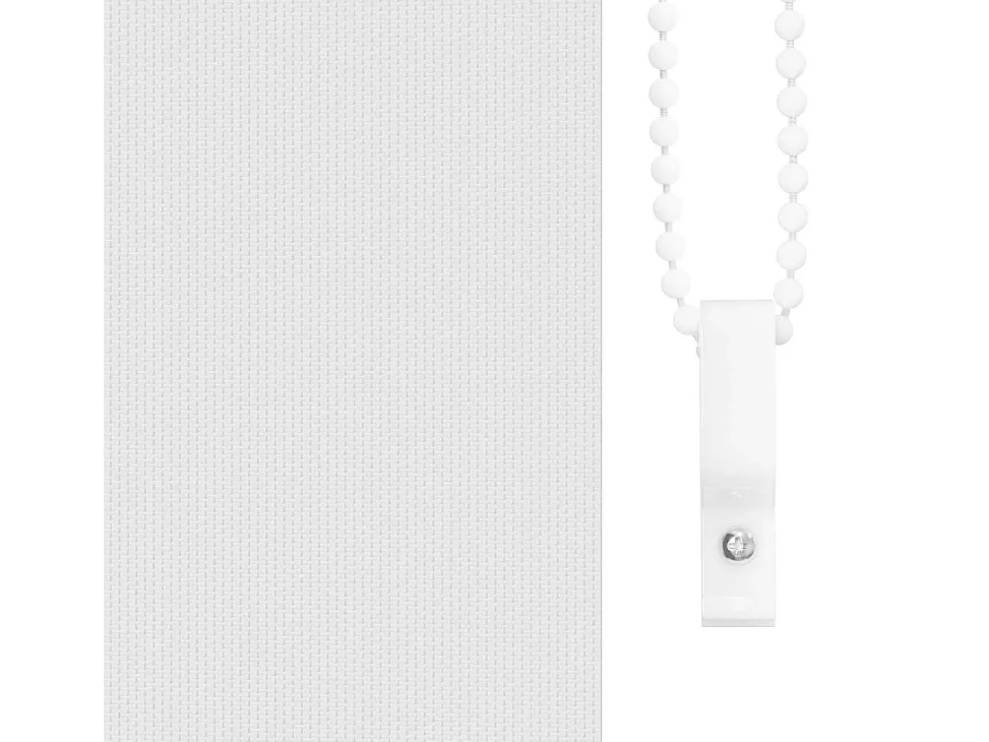 Tejido para estor enrollable opaco ancho 90,7 cm poliéster Blanco