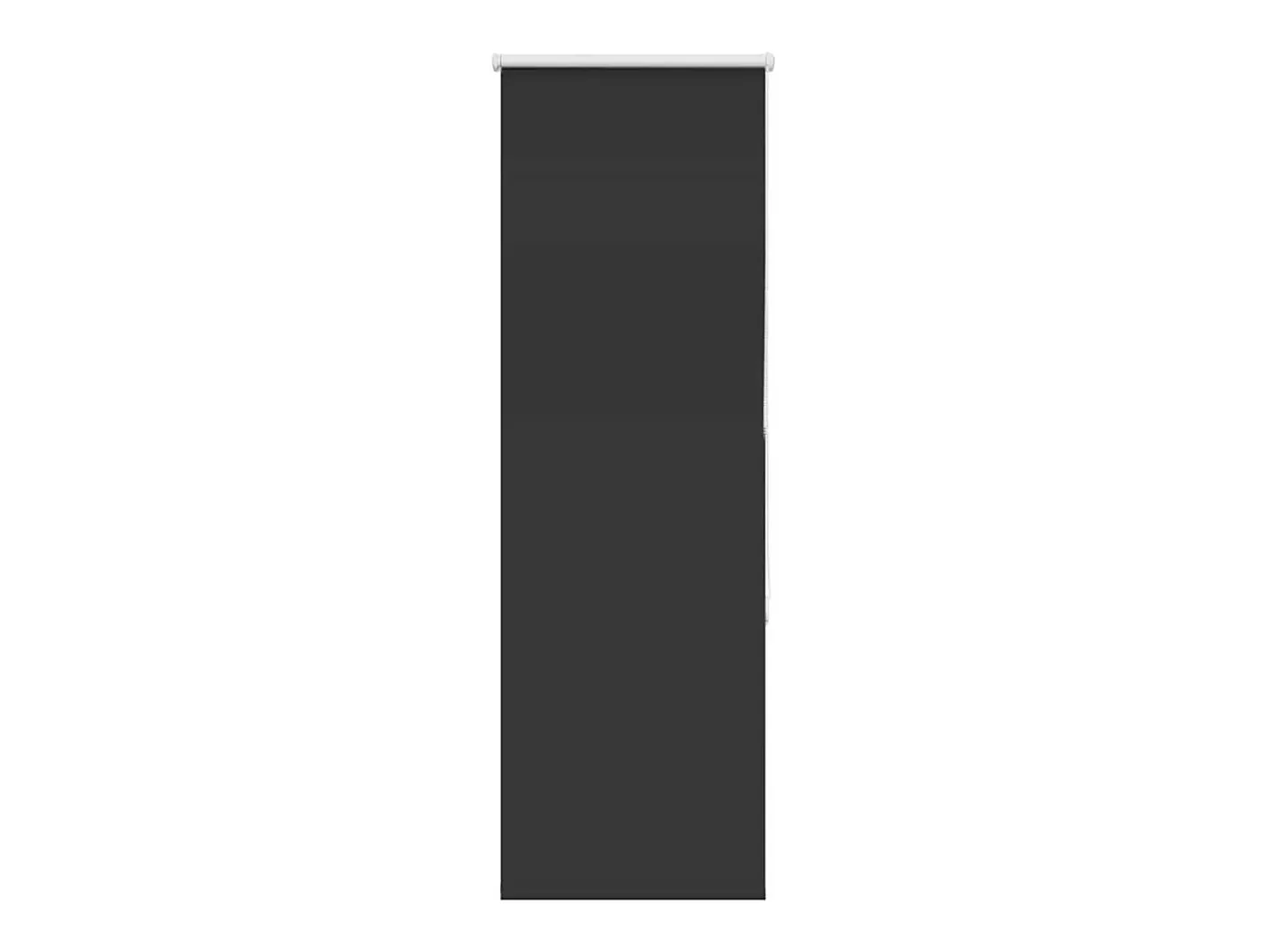 Tejido para estor enrollable opaco ancho 40,7 cm poliéster Negro