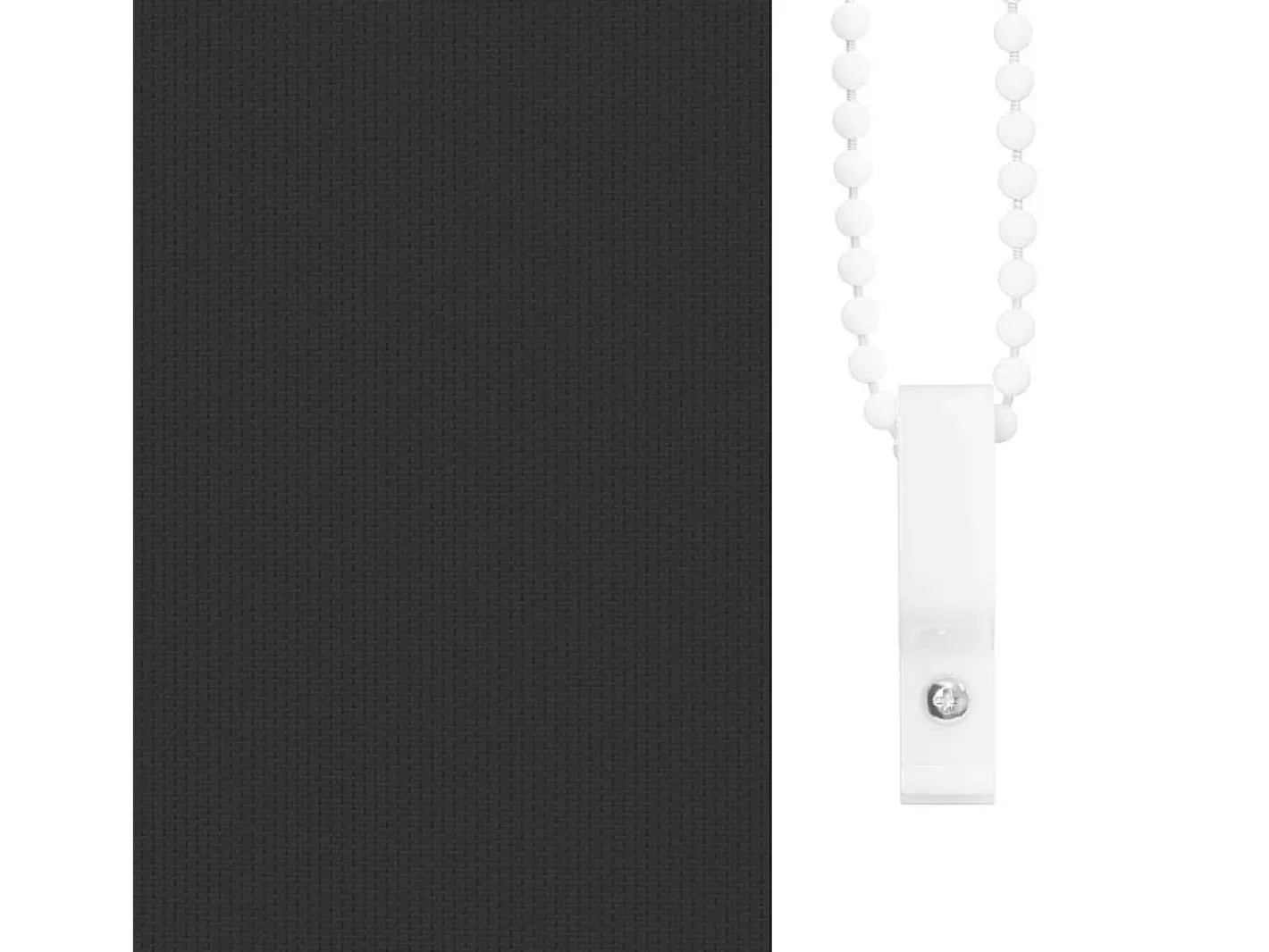 Tejido para estor enrollable opaco ancho 40,7 cm poliéster Negro