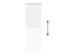 Tejido para estor enrollable opaco ancho 40,7 cm poliéster Blanco Hot