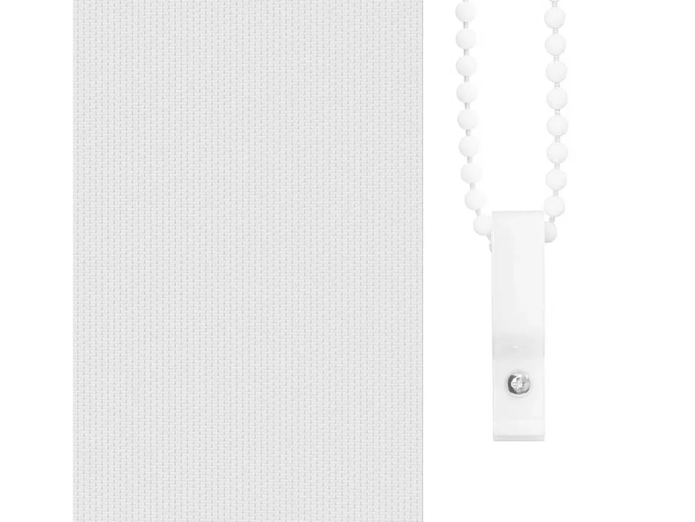 Tejido para estor enrollable opaco ancho 75,7 cm poliéster Blanco Clearance