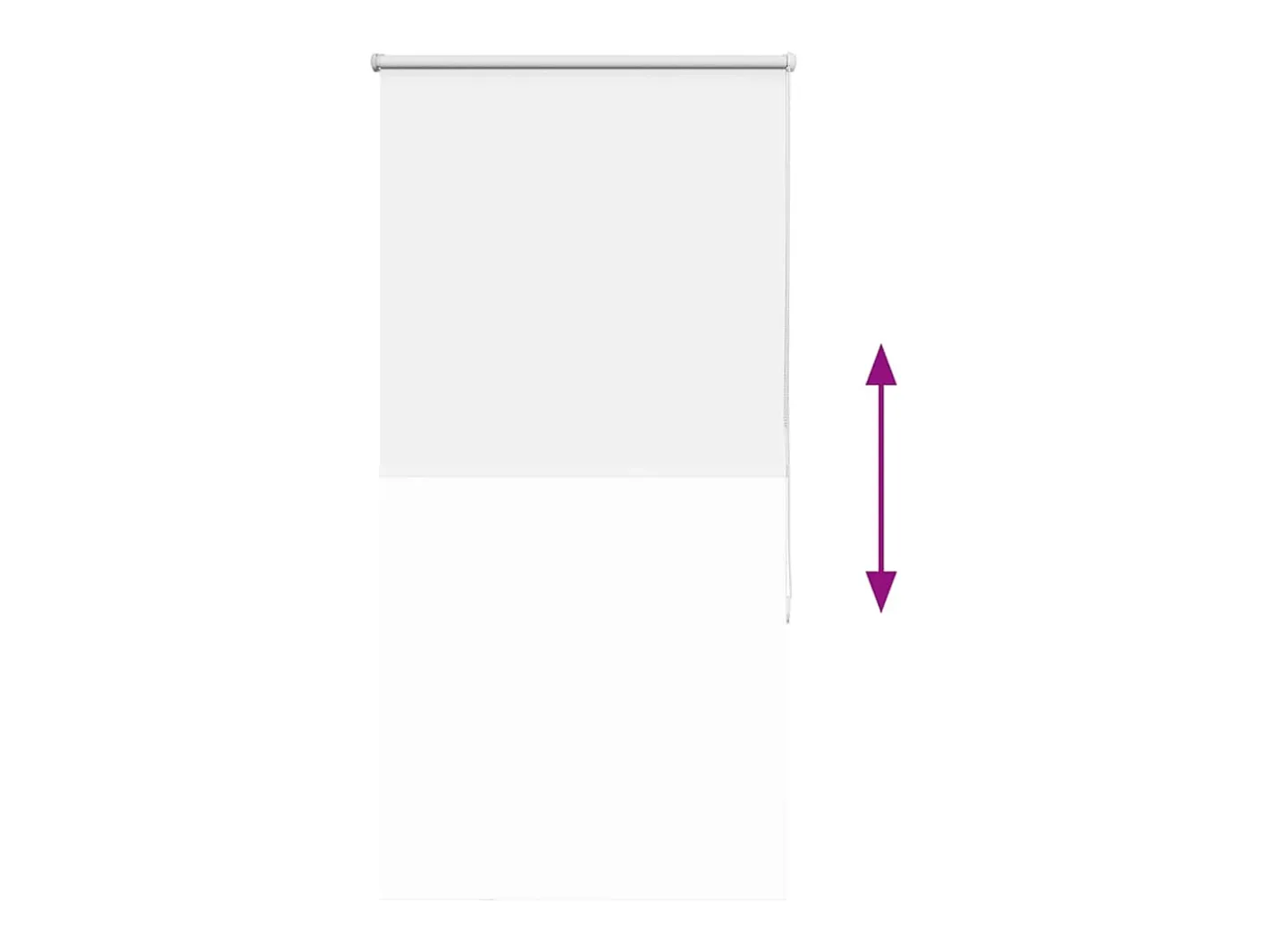 Tejido para estor enrollable opaco ancho 75,7 cm poliéster Blanco Clearance