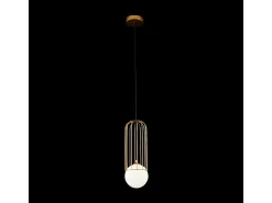 Hot Maytoni Telford Lámpara Colgante de Techo Cage Oro, 1 Luz, G9 Dorado
