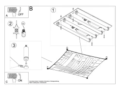 Sollux Lighting Plafón-Tessuto Decorativo A Filo Bianco Chiaro G13 Tejido Rasante Decorativo Claro G13 Blanco