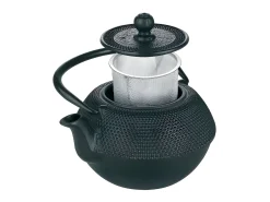Tetera de hierro fundido de 0,72 L con filtro removible de acero inoxidable Negro Outlet
