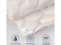 The White Stone Ropa De Cama-Edredón 4 Estaciones con Clip 140x200 cm | 150 g Verano + 250 g Otoño | Fibra Soft Blanco