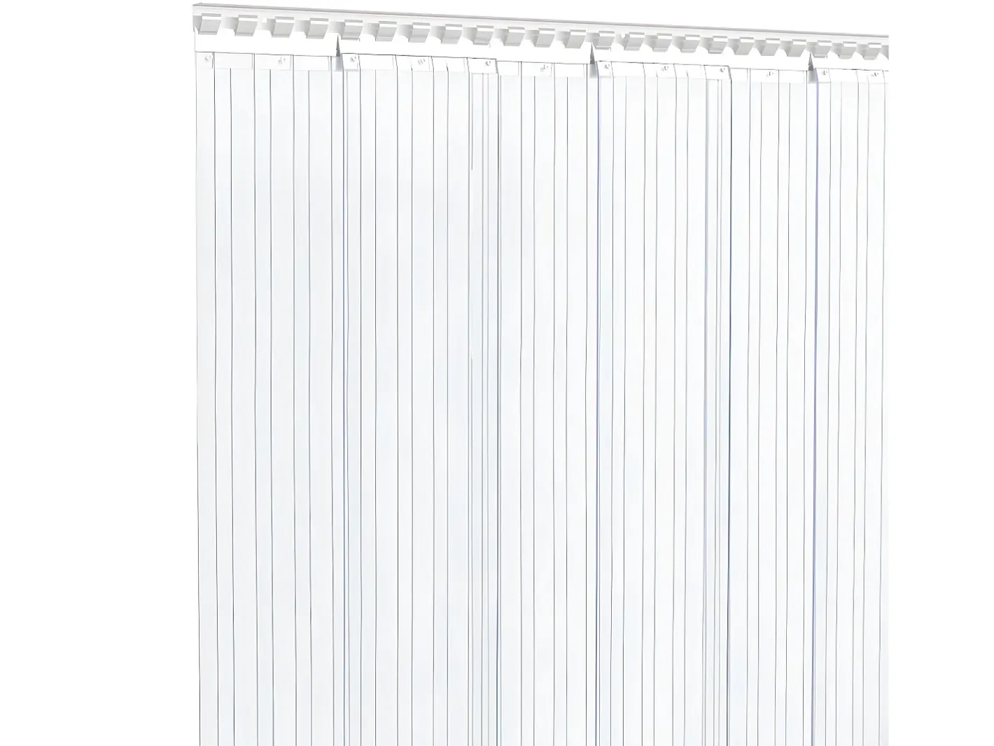 Tira de cortina para puertas PVC 300x2,6 mm 25 m ES898359 Transparente Discount