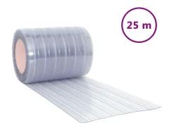 Tira de cortina para puertas PVC 300x2,6 mm 25 m ES898359 Transparente Discount