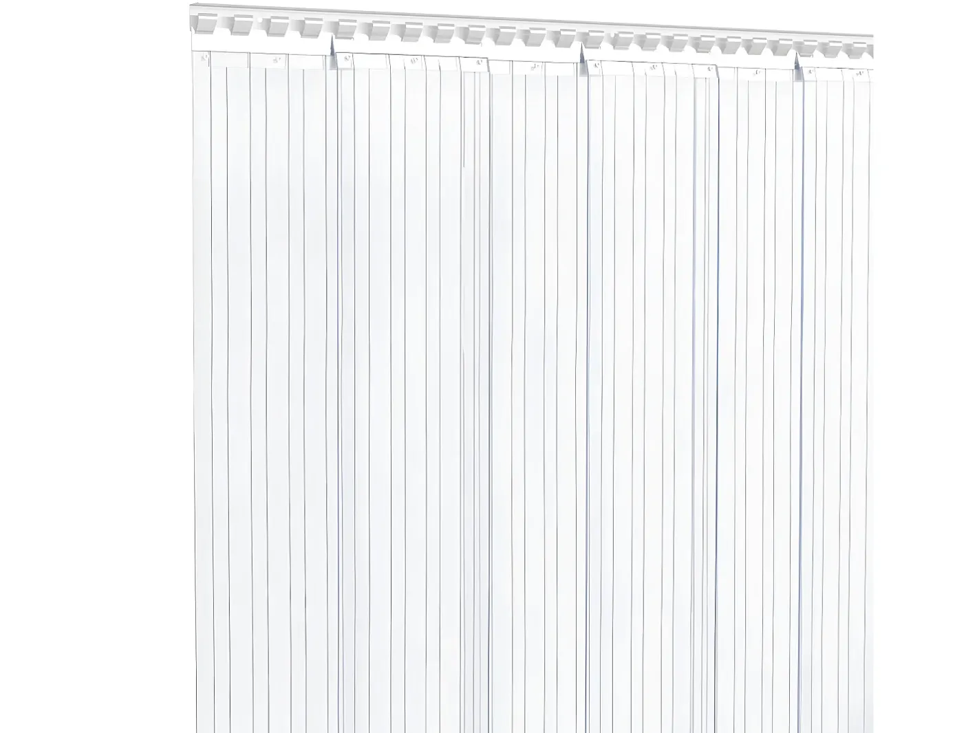 Ropa De Casa-Tira de cortina para puertas PVC 200x1,6 mm 25 m ES383117 Transparente