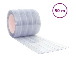 Ropa De Casa-Tira de cortina para puertas PVC 200x1,6 mm 50 m ES227919 Transparente