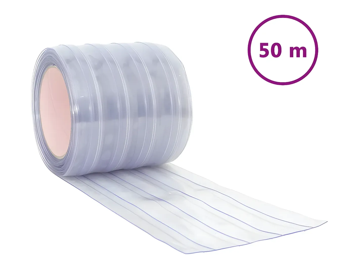 Ropa De Casa-Tira de cortina para puertas PVC 200x1,6 mm 50 m ES227919 Transparente