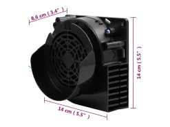 vidaxl Iluminación Exterior-Tira de luces con 110 LED y ventilador 1100 cm Negro