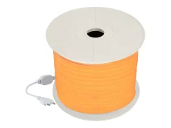 Sale Ledkia Tira LED Neón Regulable 220V BOBINA 50m Naranja Circular 360 9W/m Corte 100cm IP67 Naranja Blanco