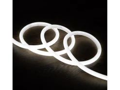 Ledkia Iluminación Exterior-Tira LED Neón Regulable 220V BOBINA 50m Frío Circular 360 9W/m Corte 100cm IP67 Frío Blanco