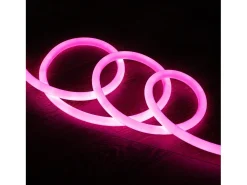 Outlet Ledkia Tira LED Neón Regulable 220V Rosa Circular 360 9W/m Corte 100cm IP67 a Medida 1 m Blanco