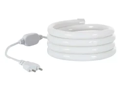 Ledkia Tira LED Neón Regulable 220V Rojo Circular 360 9W/m Corte 100cm IP67 a Medida 4 m Blanco Outlet