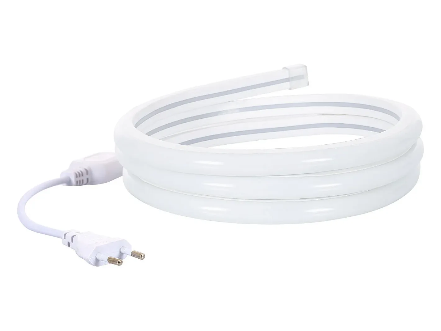 Ledkia Iluminación Exterior-Tira LED Neón Regulable 220V BOBINA 50m Frío Semicircular 180 9W/m Corte 100cm IP67 6000K Frío Blanco