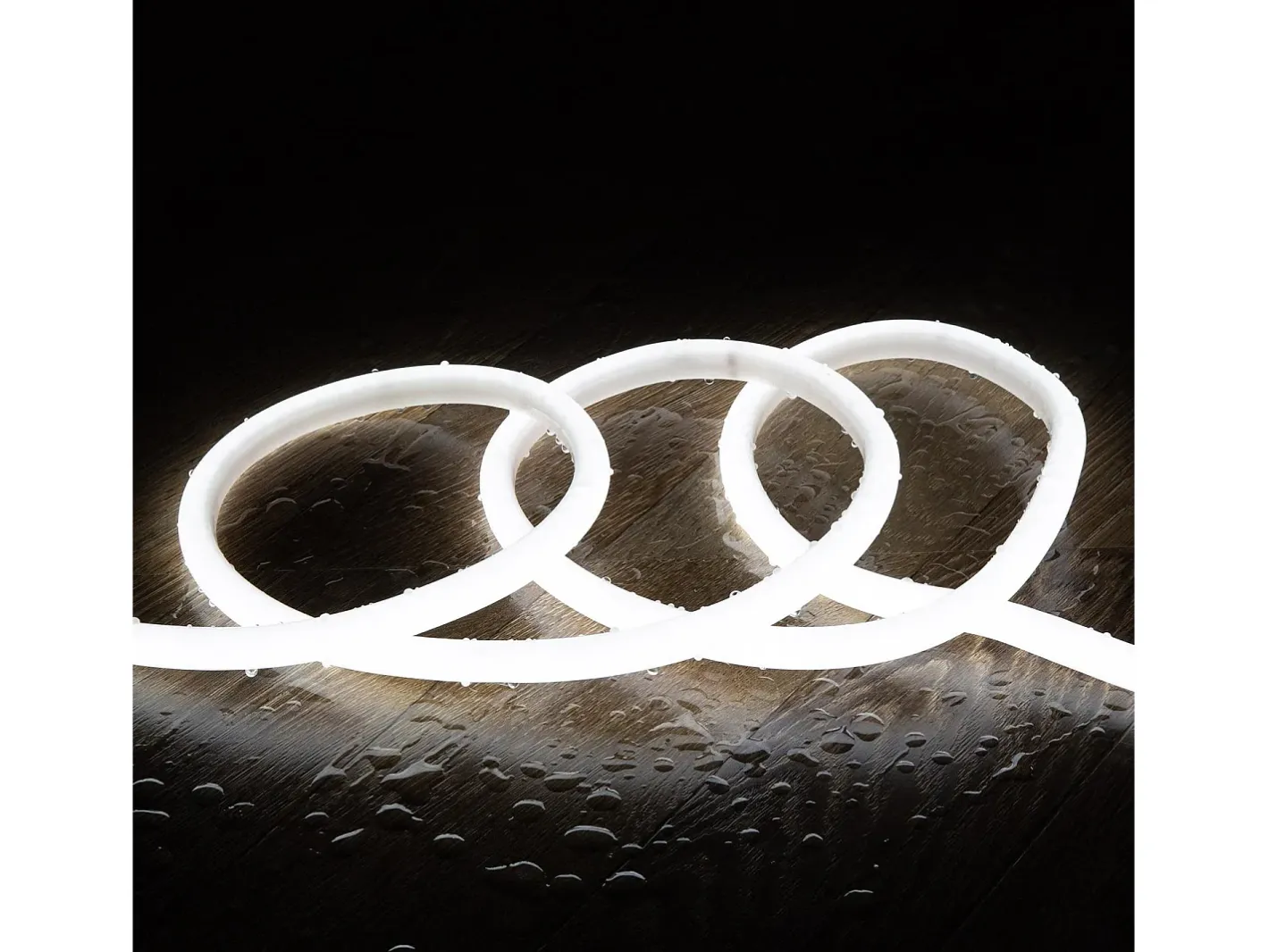 Sale Ledkia Tira LED Neón Regulable 220V Circular SFLEX14 8W/m Corte 100cm IP65 a Medida Frío 10 m Blanco