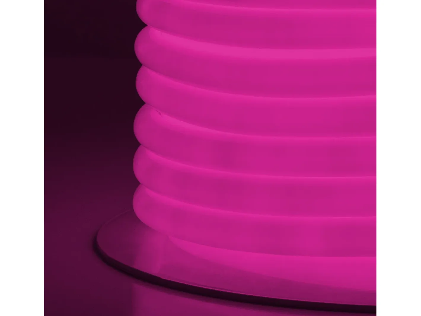 Ledkia Tira LED Neón Regulable 220V BOBINA 50m Rosa Circular 360 9W/m Corte 100cm IP67 Rosa Blanco Discount