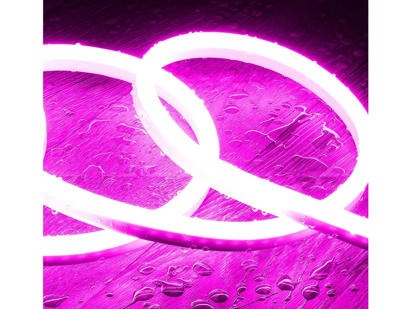 Ledkia Tira LED Neón Regulable 220V SFLEX8 8W/m Corte 100cm IP65 a Medida Rosa 25 m Blanco