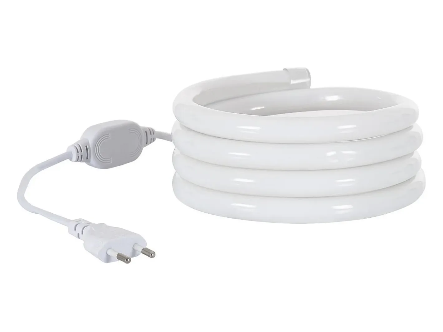 Ledkia Iluminación Exterior-Tira LED Neón Regulable 220V Rojo Circular 360 9W/m Corte 100cm IP67 a Medida 2 m Blanco
