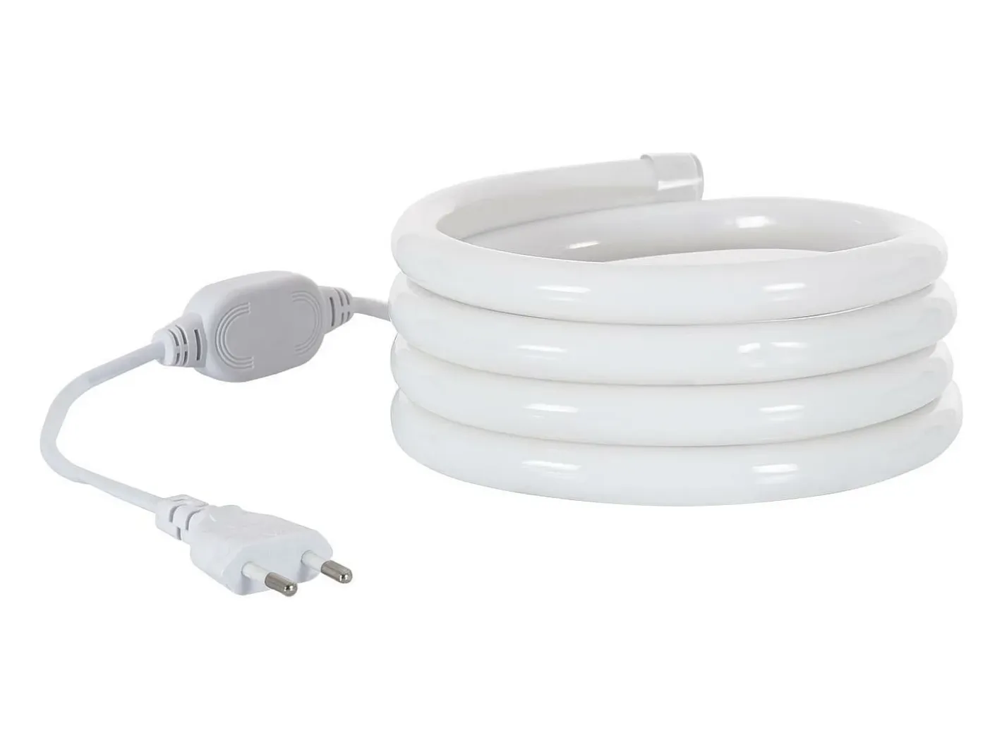 Ledkia Iluminación Exterior-Tira LED Neón Regulable 220V Rojo Circular 360 9W/m Corte 100cm IP67 a Medida 2 m Blanco