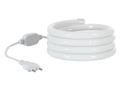 Ledkia Tira LED Neón Regulable 220V Frío Circular 360 9W/m Corte 100cm IP67 a Medida 5 m Blanco New