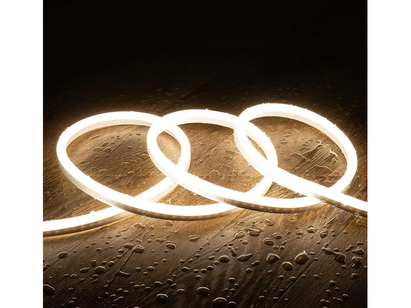 Ledkia Iluminación Exterior-Tira LED Neón Regulable 220V SFLEX8 8W/m Corte 100cm IP65 a Medida Neutro 4 m Blanco