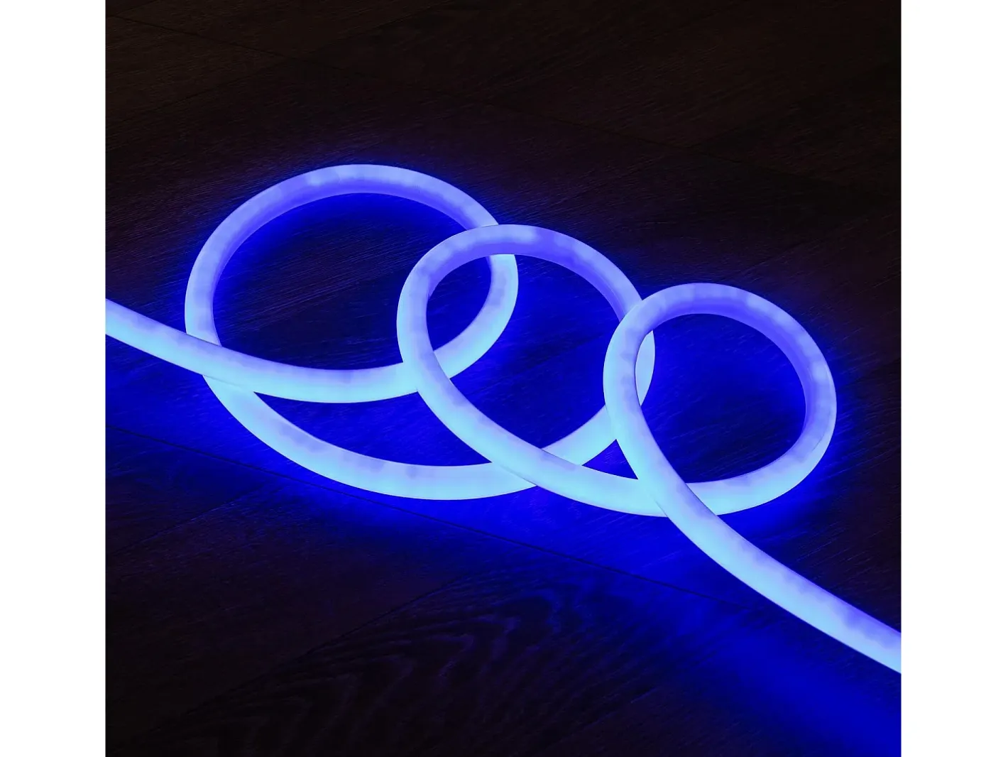 Ledkia Tira LED Neón Regulable 220V Azul Circular 360 9W/m Corte 100cm IP67 a Medida 5 m Blanco Clearance