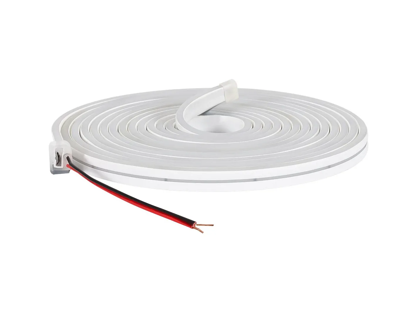 Clearance Ledkia Tira LED Neón 24V 9.5W/m Corte 5cm IP65 NFLEX6 a Medida Cálido 4 m Blanco