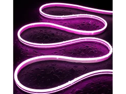 Ledkia Iluminación Exterior-Tira LED Neón 24V 8W/m FreeCut IP65 NFLEX6 a Medida Rosa 10 m Blanco