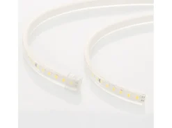 Ledkia Iluminación Exterior-Tira LED Regulable 220V SMD 120 LED/m Color 8.5W/m Ancho 12mm Corte 20cm IP65 a Medida Rojo 50 m Blanco