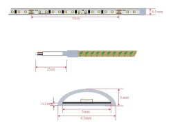 Discount Ledkia Tira LED Regulable 220V SMD Autorectificada 120 LED/m BOBINA 20m 12W/m 1080lm/m Superestrecha Ancho 6.5mm Corte 10cm IP65 2700K Cálido Blanco