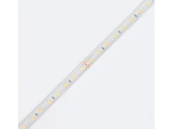Discount Ledkia Tira LED Regulable 220V SMD Autorectificada 120 LED/m BOBINA 20m 12W/m 1080lm/m Superestrecha Ancho 6.5mm Corte 10cm IP65 2700K Cálido Blanco