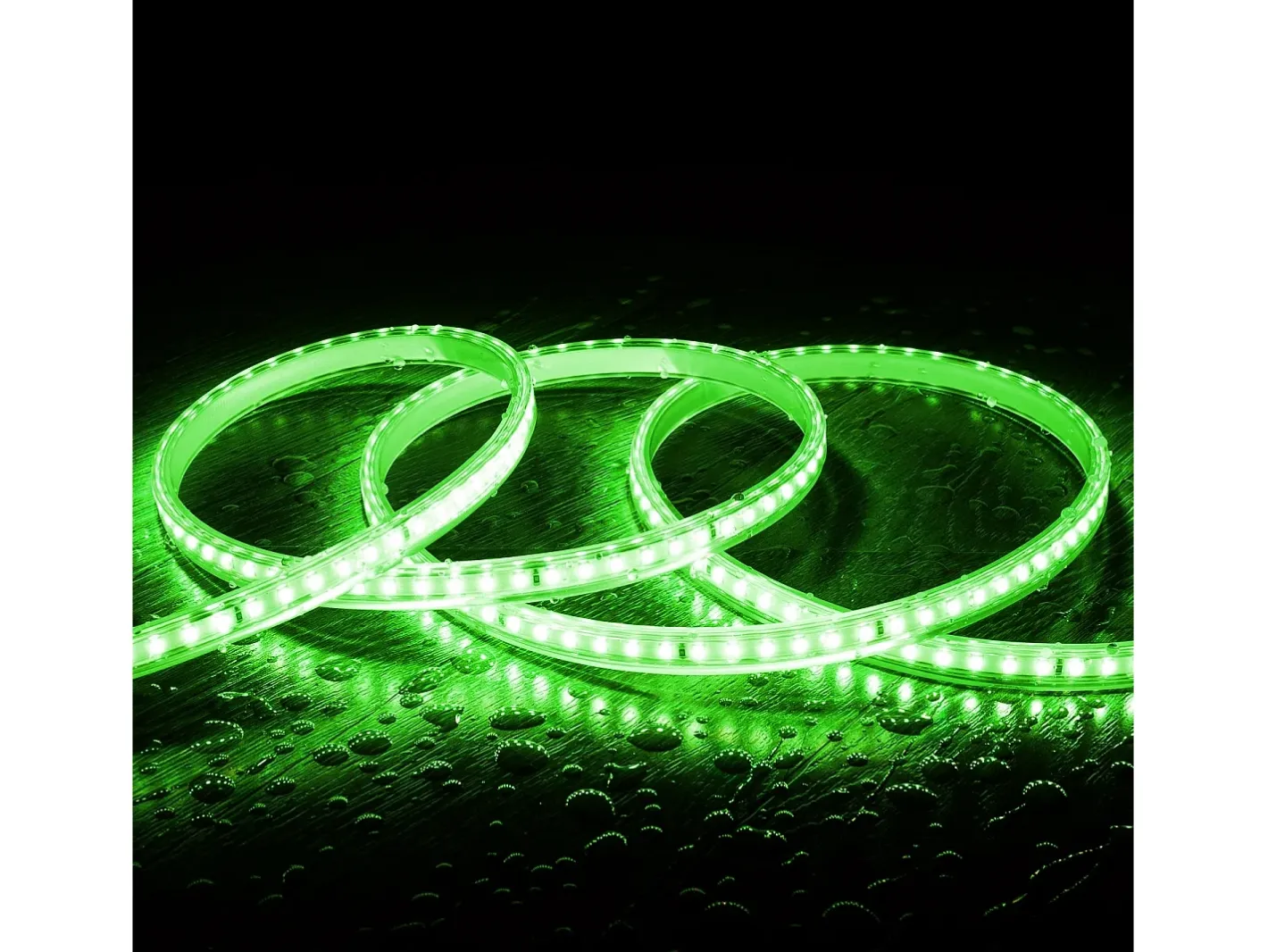 Ledkia Tira LED Regulable 220V SMD 120 LED/m Color 8.5W/m Ancho 12mm Corte 20cm IP65 a Medida Verde 15 m Blanco Clearance
