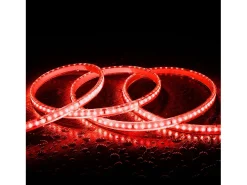 Ledkia Tira LED Regulable 220V SMD 120 LED/m Color 8.5W/m Ancho 12mm Corte 20cm IP65 a Medida Rojo 10 m Blanco Sale