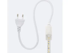 Ledkia Iluminación Exterior-Tira LED Regulable 220V SMD Autorectificada 120 LED/m 10W/m 1000lm/m Ancho 12mm Corte 10cm IP65 a Medida 2700K Cálido 50 m Blanco
