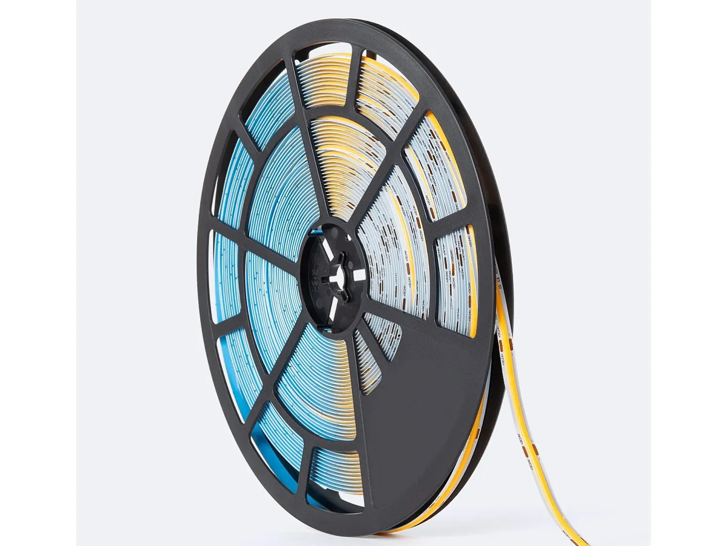 Ledkia Tira LED 24V COB 320 LED/m Bobina 20m 11W/m 1100lm/m Ancho 8mm Corte 10cm IP20 CRI90 4000K Neutro Blanco Discount