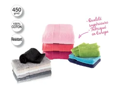 Best Atmosphera Toalla de baño Algodón 450 g/m² (50 x 90 cm) Blanco