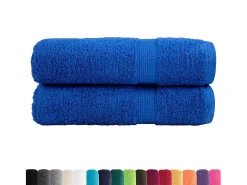 Toallas de baño 2 uds 100% algodón 100x150 cm 600 gsm ES602999 Azul Sale