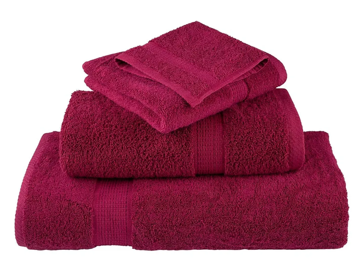 Ropa De Cama|Textil De Baño-Toallas de baño 10 uds 100% algodón burdeos 100x150 cm 600 gsm ES522569 Rojo