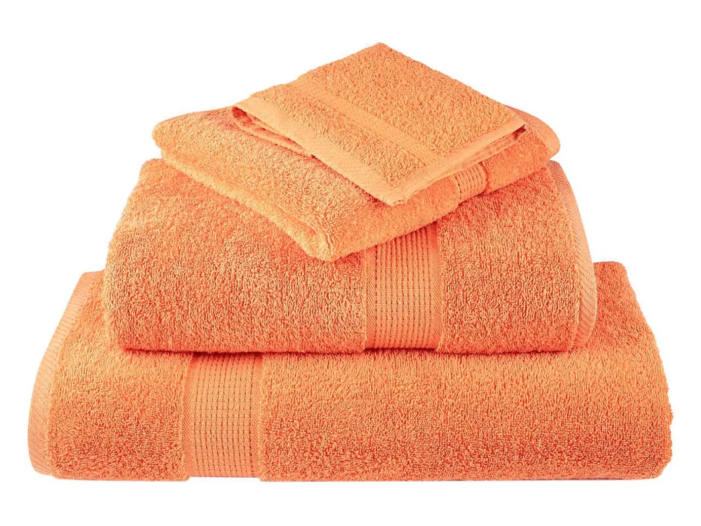 Toallas de baño 4 uds 100% algodón verde 100x150 cm 600 gsm ES766661 Naranja