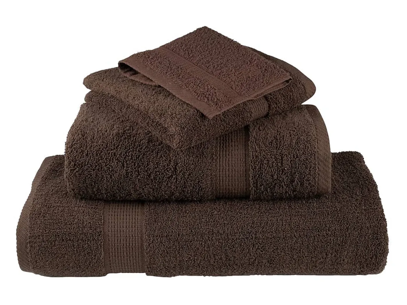 Ropa De Cama|Textil De Baño-Toallas de baño 4 uds 100% algodón marrón 100x150 cm 600 gsm ES937098 Marru00f3n