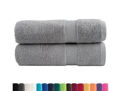 Hot Toallas de baño 2 uds 100% algodón 100x150 cm 600 gsm ES907941 Gris