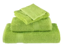 Discount Toallas de baño 4 uds 100% algodón 100x150 cm 600 gsm ES575680 Verde