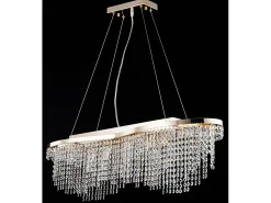 Maytoni Lámpara Suspendida-Toils Lámpara Colgante de Techo Oro y Cristal, 7 Luces, E14 Dorado