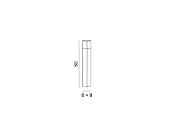 Iluminación Exterior-Torre - Bolardo de jardín con 1 bombilla E27 máx. 20 W IP54, aluminio pintado, bolardo para exterior, color antracita, altura 60 cm - Perenz Gris