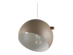 Venture Home Lámpara Suspendida-Tubbie suspensión de acero beige con 1 pantalla Marru00f3n