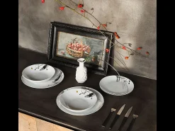 Vajilla 18 Piezas Poivre Porcelana Blanca Outlet