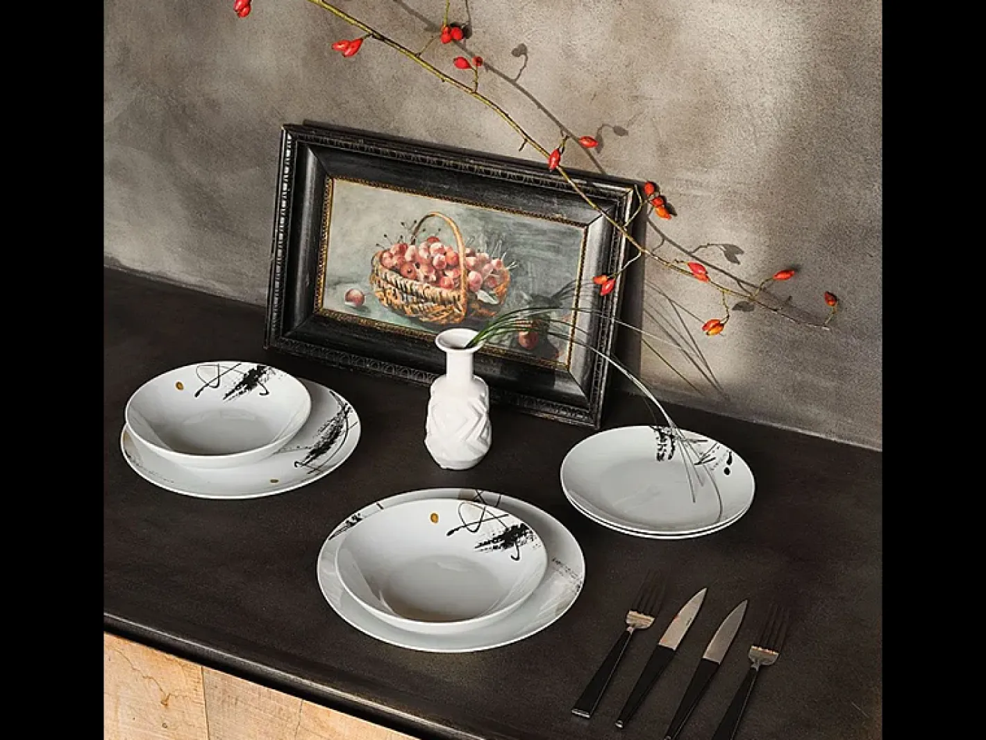 Vajilla 18 Piezas Poivre Porcelana Blanca Outlet